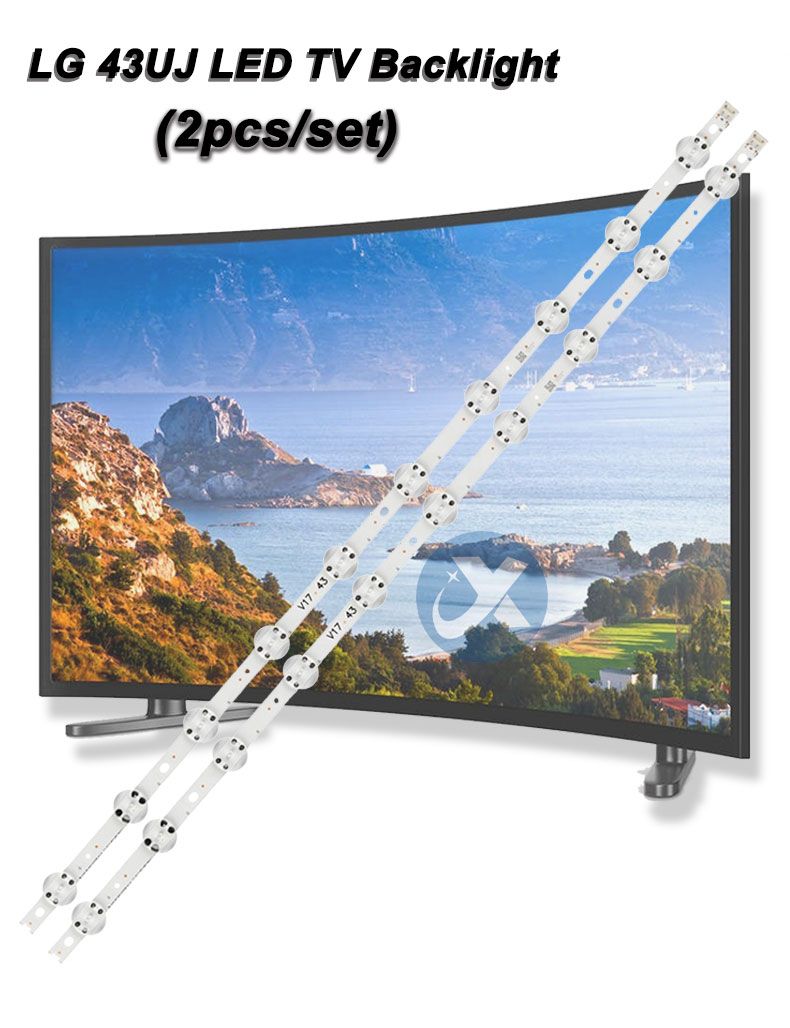 LG 43UJ  43” V17 ART3 2867 Rev0.3 1 866mm 3v 1w 10led  2pcs/set TV Backlight Strip XY-0022
