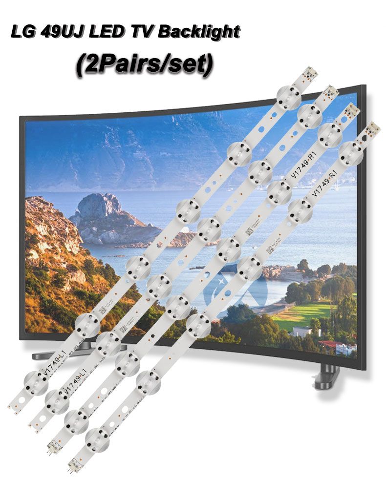 LG 49UJ V17 49 R1 JB3B1591A02499 6916L-2863A 2862A ART3 REV0.2 510mm 3v 1w 6led 6led 2*R 2*L TV Backlight Strip XY-0024-SET