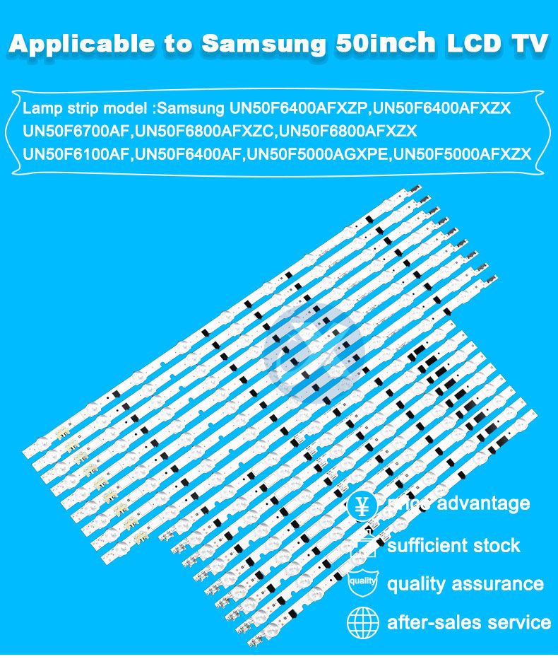 Samsung 50f  D2GE-500SCB-R3 593mm 391mm 3v 1w 9 7led 9pairs/set TV Backlight Strip XY-0046-SET