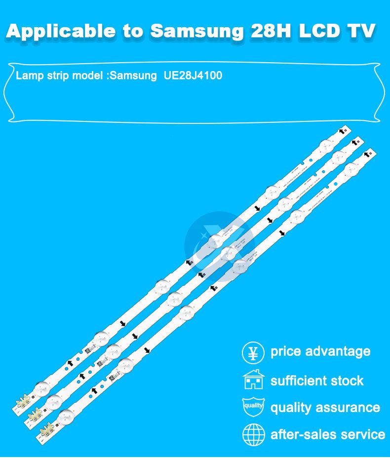 Samsung 28H D4GE-280DC0-R2/R3/2014SVS28_3228_D6 601mm 3v 6led 3pcs/set TV Backlight Strip XY-0058