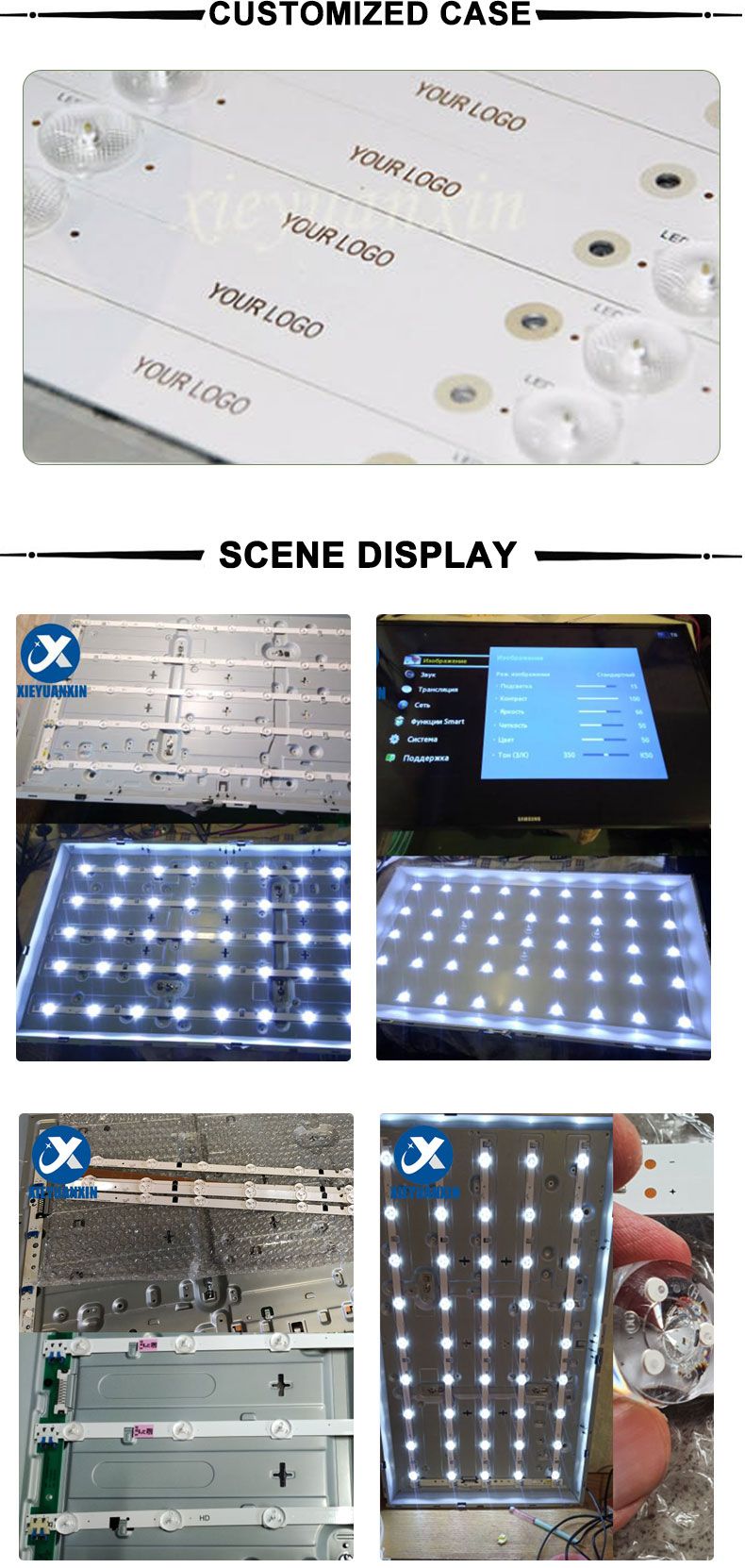 Samsung 32FH D3GE-320SM0-R2 LM41-00001R 586mm 3v 1w 9led 2pcs/set TV Backlight Strip XY-0065