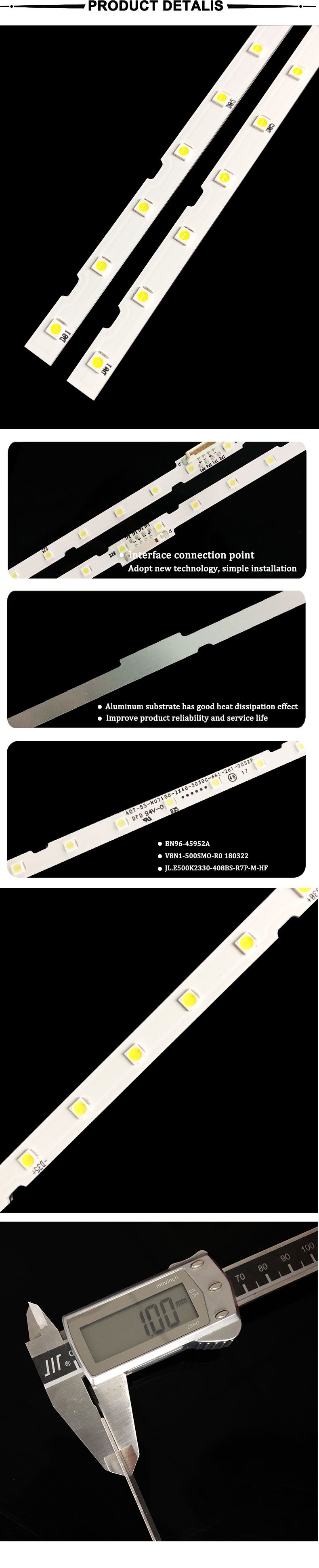 Samsung 55NU NU7100_STS550AU9_40LEDs_3030F_2C_Rev1.0 180226_BN96-45913A 597mm  6v 2w 40led 2pcs/set TV ELED Backlight Strip ELED-0013